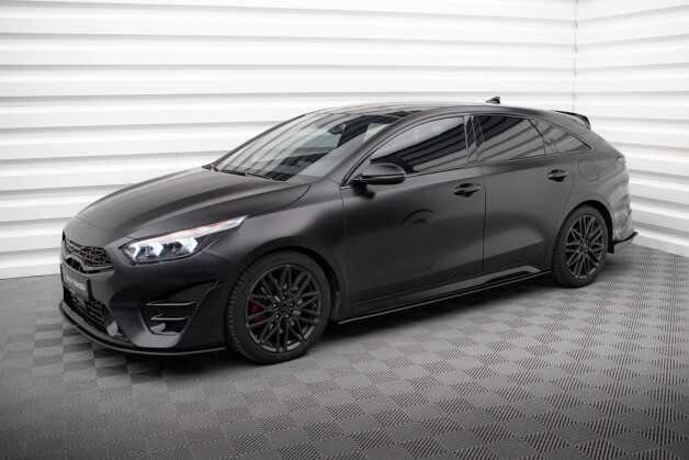 Street Pro Seitenschweller Ansatz Cup Leisten passend für Kia Proceed GT Mk1 Facelift SCHWARZ