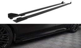 Street Pro Seitenschweller Ansatz Cup Leisten passend für Kia Proceed GT Mk1 Facelift SCHWARZ+ HOCHGLANZ FLAPS