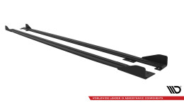 Street Pro Seitenschweller Ansatz Cup Leisten passend für Kia Proceed GT Mk1 Facelift SCHWARZ+ HOCHGLANZ FLAPS