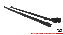 Street Pro Seitenschweller Ansatz Cup Leisten passend für Kia Proceed GT Mk1 Facelift SCHWARZ+ HOCHGLANZ FLAPS