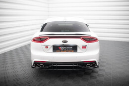 Street Pro Heckschürze Heck Ansatz Diffusor V.2 passend für Kia Stinger GT-Line Mk1 schwarz-rot