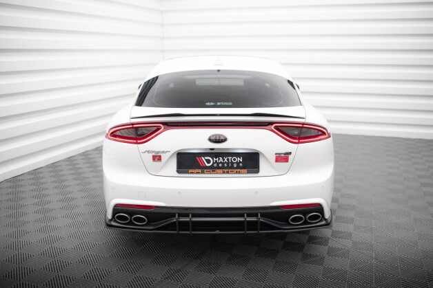 Street Pro Heckschürze Heck Ansatz Diffusor V.2 passend für Kia Stinger GT-Line Mk1 rot