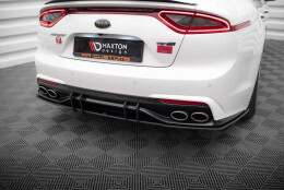 Street Pro Heckschürze Heck Ansatz Diffusor V.2 passend für Kia Stinger GT-Line Mk1 rot