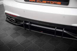 Street Pro Heckschürze Heck Ansatz Diffusor V.2 passend für Kia Stinger GT-Line Mk1 rot