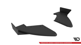 Street Pro Heck Ansatz Flaps Diffusor passend für Audi TT S 8S rot+ Hochglanz Flaps