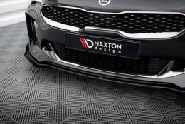 Street Pro Cup Spoilerlippe Front Ansatz passend für Kia Stinger GT / GT-Line Mk1 SCHWARZ+ HOCHGLANZ FLAPS