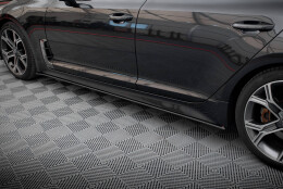 Street Pro Seitenschweller Ansatz Cup Leisten passend für Kia Stinger GT-Line Mk1 rot