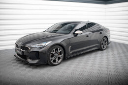 Street Pro Seitenschweller Ansatz Cup Leisten passend für Kia Stinger GT-Line Mk1 rot