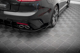 Street Pro Heck Ansatz Flaps Diffusor passend für Kia Stinger GT-Line Mk1 SCHWARZ+ HOCHGLANZ FLAPS