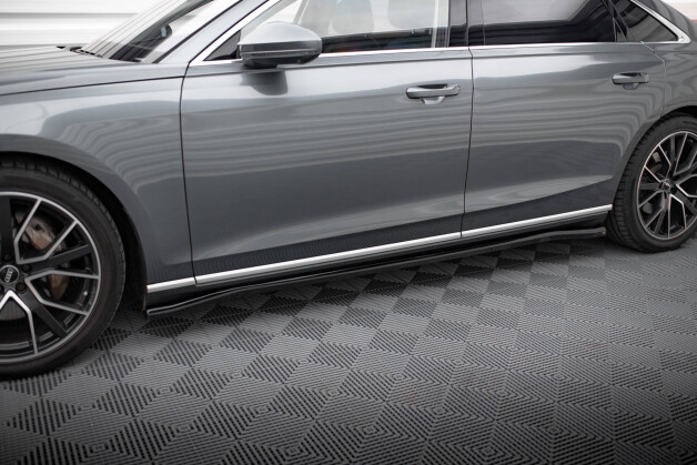 Seitenschweller Ansatz Cup Leisten passend für Audi A8 D5 schwarz Hochglanz
