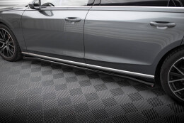 Seitenschweller Ansatz Cup Leisten für Audi A8 D5 schwarz Hochglanz