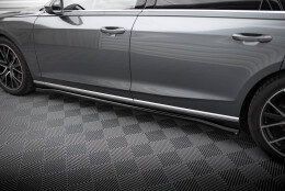 Seitenschweller Ansatz Cup Leisten passend für Audi A8 D5 schwarz Hochglanz