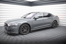 Seitenschweller Ansatz Cup Leisten passend für Audi A8 D5 schwarz Hochglanz