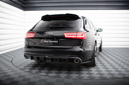 Heck Ansatz Diffusor für Audi A6 Avant C7 schwarz...