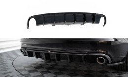 Heck Ansatz Diffusor passend für Audi A6 Limousine / Avant C7 schwarz Hochglanz