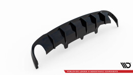 Heck Ansatz Diffusor passend für Audi A6 Limousine / Avant C7 schwarz Hochglanz