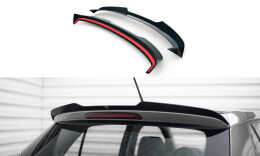 Heck Spoiler Aufsatz Abrisskante passend für Skoda Fabia Hatchback Mk3 schwarz Hochglanz