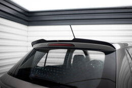 Heck Spoiler Aufsatz Abrisskante passend für Skoda Fabia Hatchback Mk3 schwarz Hochglanz