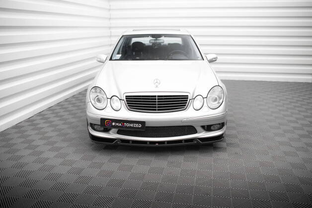 Cup Spoilerlippe Front Ansatz passend für Mercedes-Benz E 55 AMG W211 schwarz Hochglanz