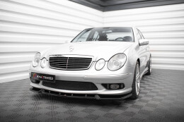 Cup Spoilerlippe Front Ansatz für Mercedes E 55 AMG W211 schwarz Hochglanz