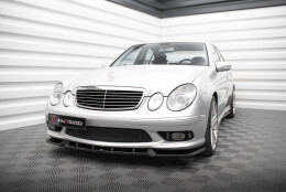Cup Spoilerlippe Front Ansatz passend für Mercedes-Benz E 55 AMG W211 schwarz Hochglanz