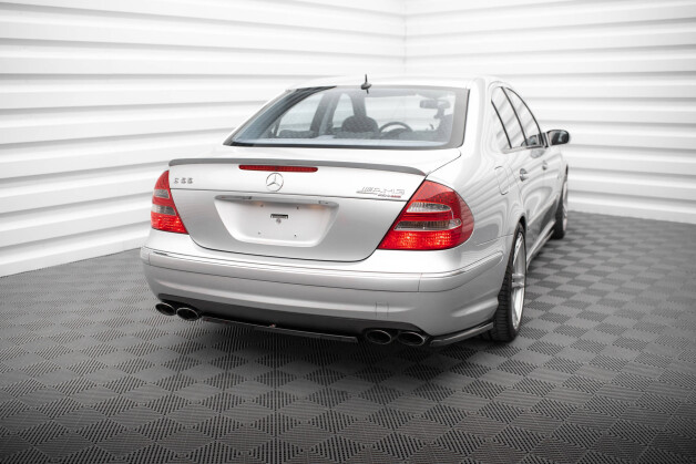 Mittlerer Cup Diffusor Heck Ansatz passend für Mercedes-Benz E 55 AMG W211 schwarz Hochglanz
