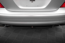 Mittlerer Cup Diffusor Heck Ansatz passend für Mercedes-Benz E 55 AMG W211 schwarz Hochglanz