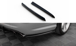 Heck Ansatz Flaps Diffusor passend für Mercedes-Benz E 55 AMG W211 schwarz Hochglanz