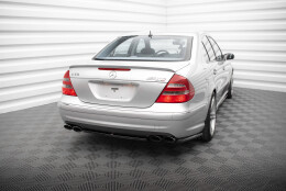 Heck Ansatz Flaps Diffusor passend für Mercedes-Benz E 55 AMG W211 schwarz Hochglanz