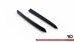 Heck Ansatz Flaps Diffusor passend für Mercedes-Benz E 55 AMG W211 schwarz Hochglanz