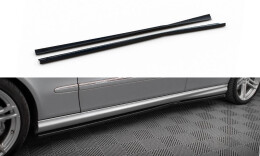 Seitenschweller Ansatz Cup Leisten passend für Mercedes-Benz E 55 AMG W211 schwarz Hochglanz