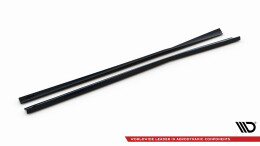 Seitenschweller Ansatz Cup Leisten passend für Mercedes-Benz E 55 AMG W211 schwarz Hochglanz