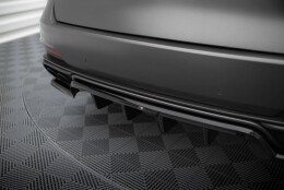 Mittlerer Cup Diffusor Heck Ansatz DTM Look passend für Maserati Levante Trofeo Mk1 schwarz Hochglanz