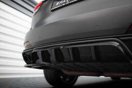 Mittlerer Cup Diffusor Heck Ansatz DTM Look passend für Maserati Levante Trofeo Mk1 schwarz Hochglanz