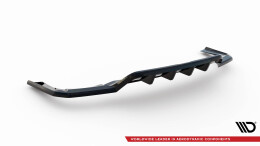 Mittlerer Cup Diffusor Heck Ansatz DTM Look passend für Maserati Levante Trofeo Mk1 schwarz Hochglanz