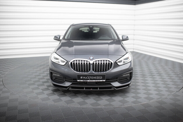 Cup Spoilerlippe Front Ansatz V.1 passend für BMW 1er F40 schwarz Hochglanz