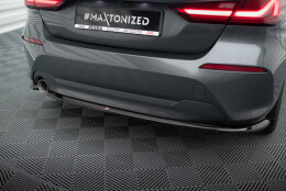 Heck Ansatz Flaps Diffusor passend für BMW 1er F40 schwarz Hochglanz