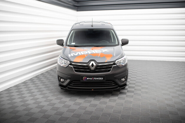 Cup Spoilerlippe Front Ansatz passend für Renault Express Mk2 schwarz Hochglanz