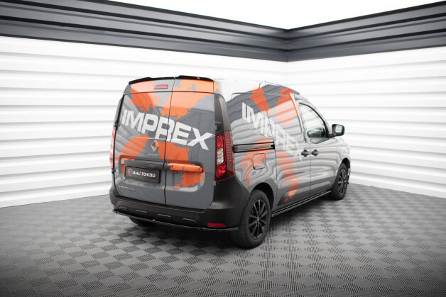 Mittlerer Cup Diffusor Heck Ansatz passend für Renault Express Mk2 schwarz Hochglanz