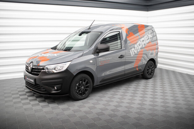 Seitenschweller Ansatz Cup Leisten passend für Renault Express Mk2 schwarz Hochglanz