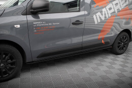 Seitenschweller Ansatz Cup Leisten passend für Renault Express Mk2 schwarz Hochglanz