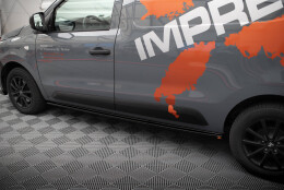 Seitenschweller Ansatz Cup Leisten passend für Renault Express Mk2 schwarz Hochglanz