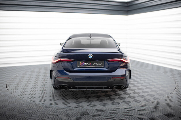Mittlerer Cup Diffusor Heck Ansatz passend für BMW 4er M440i G22 / G23 / G22 Facelift / G23 Facelift schwarz Hochglanz