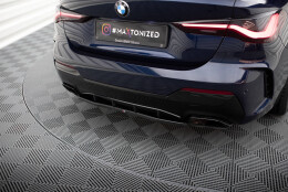Mittlerer Cup Diffusor Heck Ansatz passend für BMW 4er M440i G22 / G23 / G22 Facelift / G23 Facelift schwarz Hochglanz