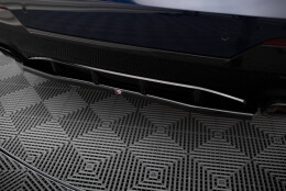 Street+ Mittlerer Diffusor Heck Ansatz passend für BMW 4er M440i G22 / G23 / G22 FL / G23 FL schwarz Hochglanz