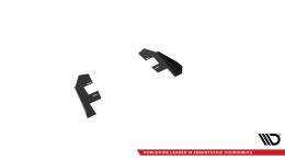 Hintere Seiten Flaps für Audi RS3 Limousine 8V Facelift schwarz Hochglanz