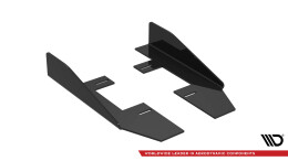 Seitenschweller Flaps für Audi RS3 Limousine 8V Facelift schwarz Hochglanz
