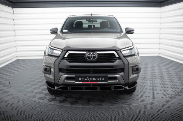 Cup Spoilerlippe Front Ansatz für Toyota Hilux Invincible Mk8 FL schwarz Hochglanz