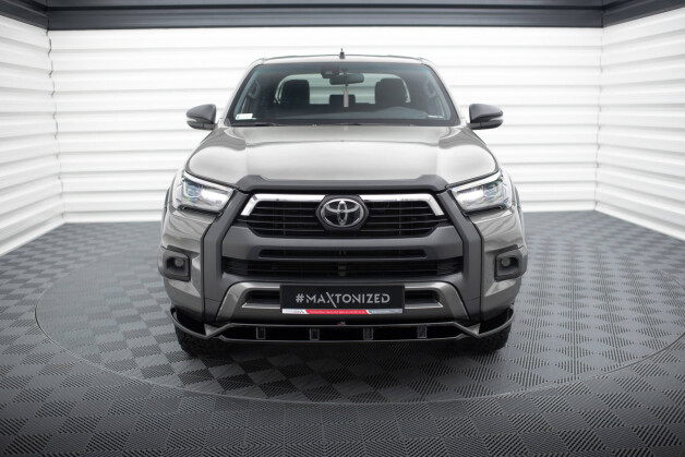Cup Spoilerlippe Front Ansatz passend für Toyota Hilux Invincible Mk8 Facelift schwarz Hochglanz
