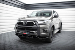 Cup Spoilerlippe Front Ansatz passend für Toyota Hilux Invincible Mk8 Facelift schwarz Hochglanz